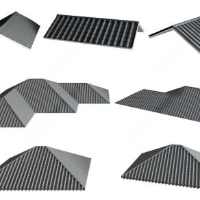 新中式瓦片屋檐组合3D模型下载